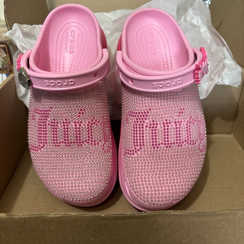 CROCS Juicy Couture Pink Rhinestone Classic Clog